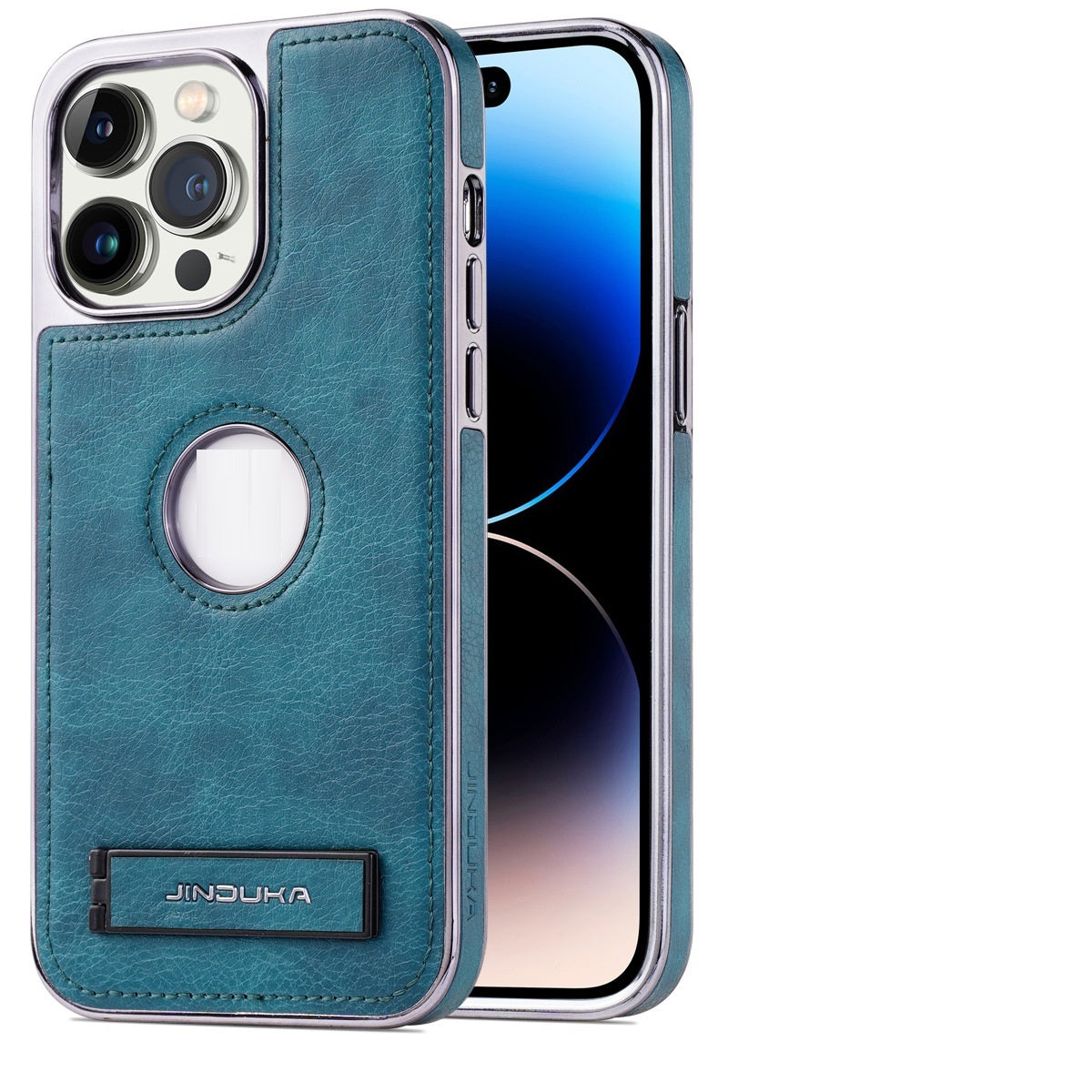All-Inclusive Faux Leather Kickstand iPhone Case – Drop-Resistant Bracket Shell | iPhone 11–14
