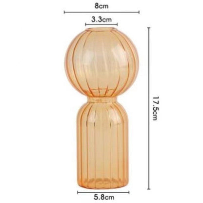 Vase en verre créatif ins, vase en verre transparent rayé, ornements décoratifs de table, vase simple pour fleurs hydroponiques