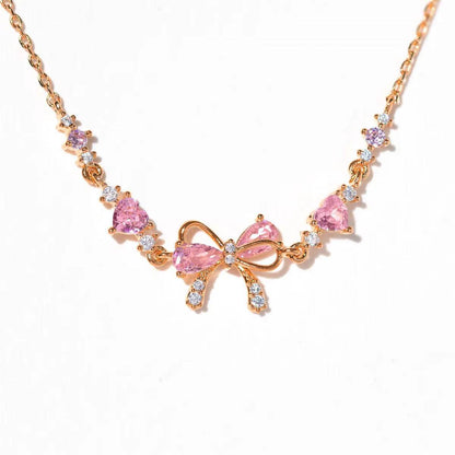 Elegant Zircon Bow Chain Bracelet – Stylish Gift for Women & Girls