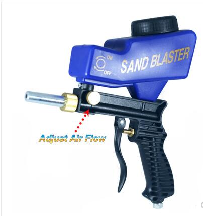 Pistola de chorro de arena de gravedad portátil, juego de chorro de arena neumático, pequeño dispositivo de chorro de arena para óxido, máquina de chorro de arena