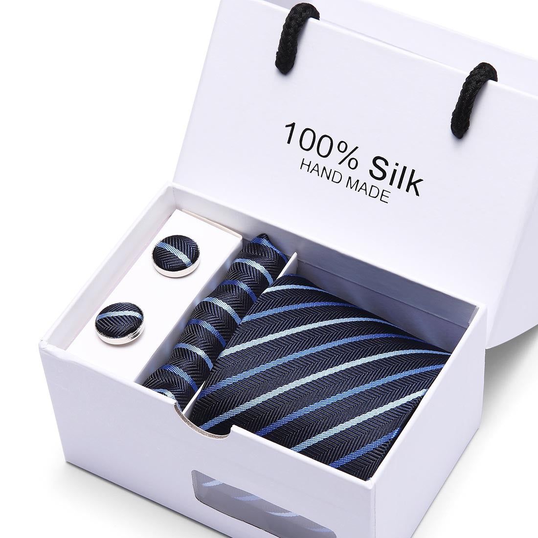Caja de regalo para hombre, traje de 5 piezas, corbata de negocios formal para boda