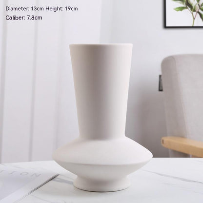 Home Decoration Ceramic Vase Dried Flower Arrangement Vase Starry Sky Minimalist Creative Decoration White Living Room