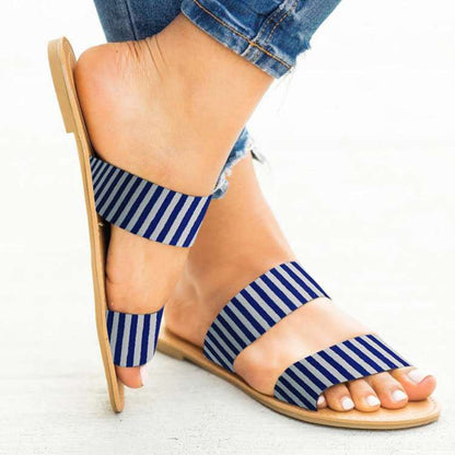 Slippers European and American plus size color sandals