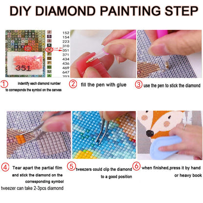 Peinture au diamant DIY Plante tropicale Cactus Fleur Strass