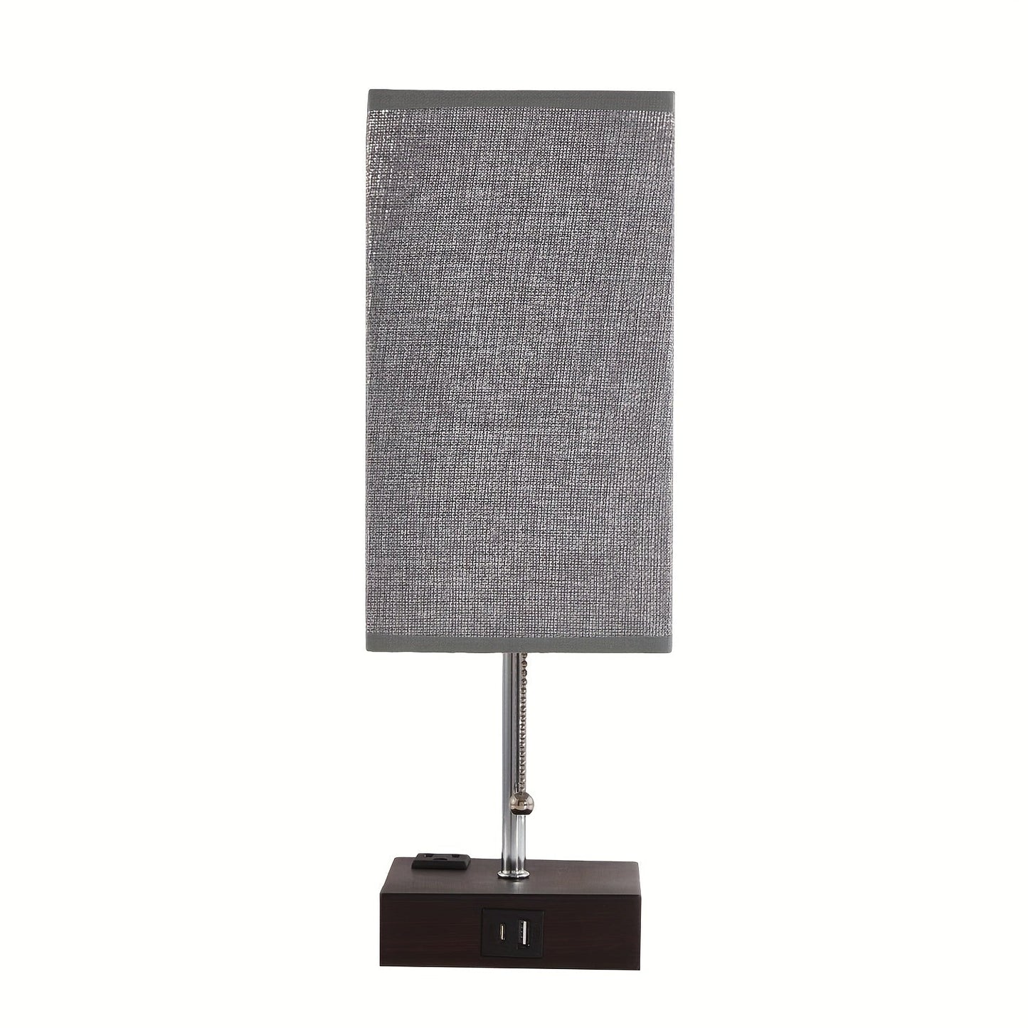 LumaTouch | Touch Table Lamp with USB Outlet and Fabric Shade Bedside Decor
