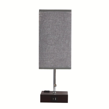 LumaTouch | Touch Table Lamp with USB Outlet and Fabric Shade Bedside Decor