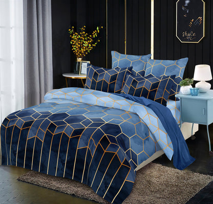 Gilt Line Geometric Elements Quilt Cover Set Bedding