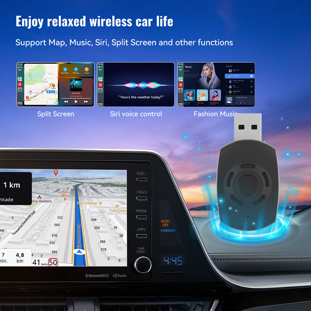 Carplay Smart Box 2-en-1 Actualización inalámbrica Carplay inalámbrico Android Auto Miniportátil