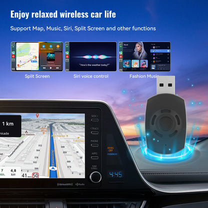 Carplay Smart Box 2-en-1 Actualización inalámbrica Carplay inalámbrico Android Auto Miniportátil