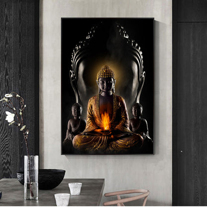 Tableaux sur toile mural Bouddha Dieu Peintures murales modernes sur toile Bouddha Images sur toile Affiches de bouddhisme Décoration murale