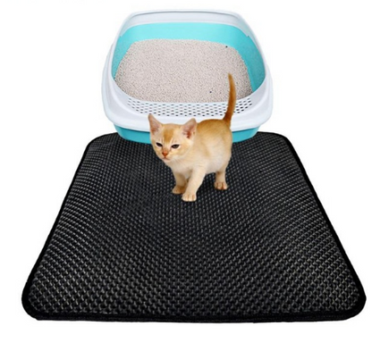 Tapis de litière double couche pour chats, tapis de litière pour animaux de compagnie, tapis de litière pour chats, accessoire de propreté pour maisons de chats