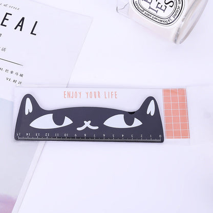 Kawaii 15cm Candy Color Animal Pet Cat Wooden Ruler