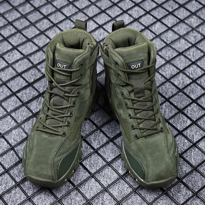 Mountaineering Work Shoes High-Top Lace-Up Mid-Tube Martin Boots