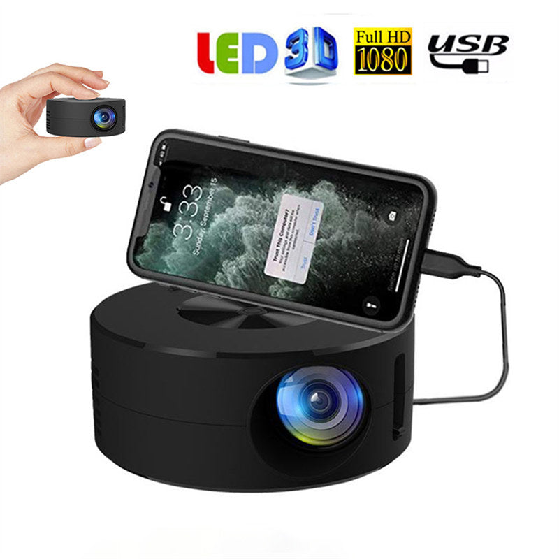 Mini-projecteur intelligent WiFi portable 1080P Home Cinéma vidéo LED pour lecteurs multimédias