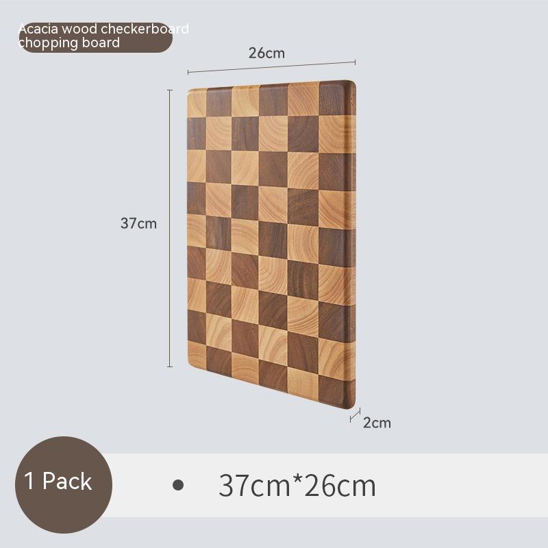 Checkerboard Acacia Wood Cutting Board – Premium Kitchen Essential
