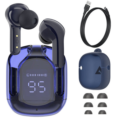 Mini auriculares inalámbricos Bluetooth con pantalla digital LED de alimentación