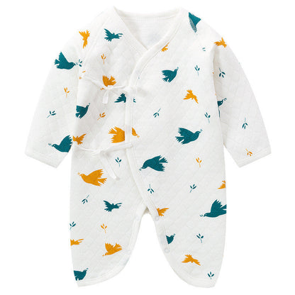 Newborn One-Piece Garment Spring Cotton-Padded Clothes Class A Clothing Bag Fart Suit