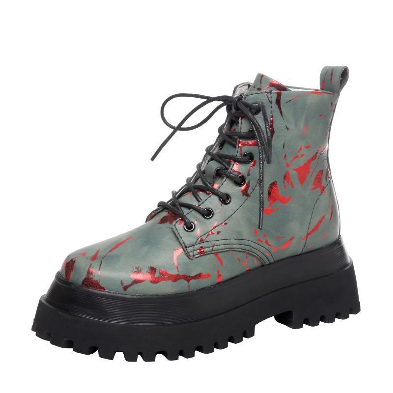 Printed High-top Shoes Women Decor