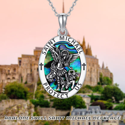 Joyas de plata esterlina, medalla de moneda de San Miguel, colgante, joyas de iones para hombres