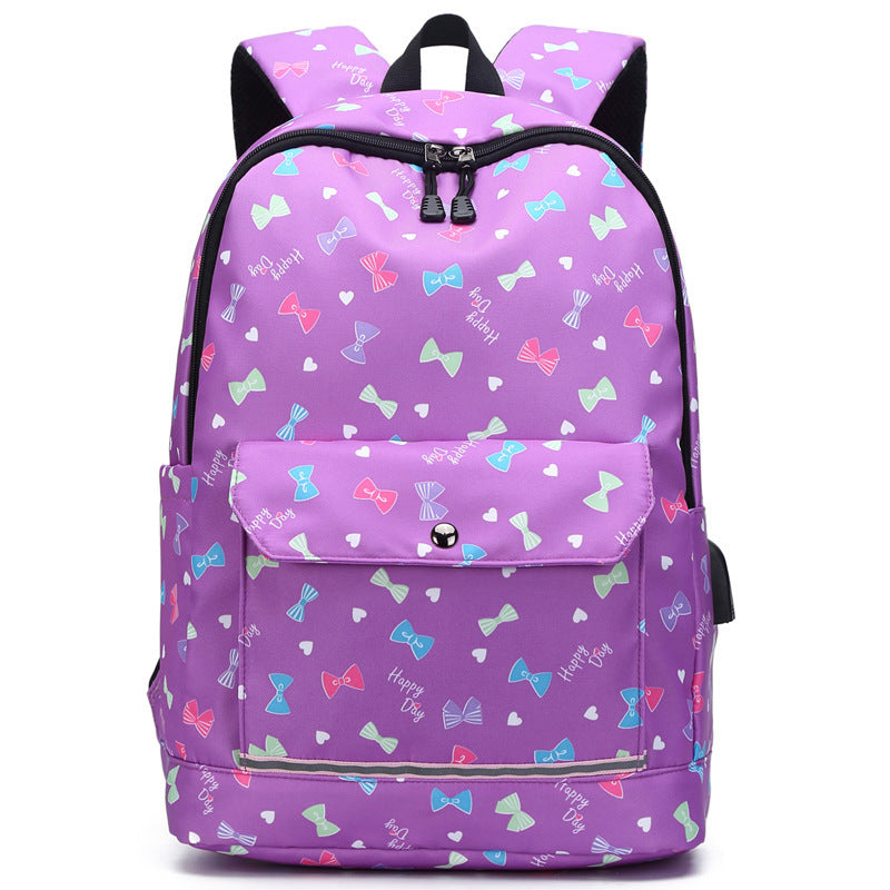 Sac à dos femme Sac à dos ordinateur Sac d'école rechargeable