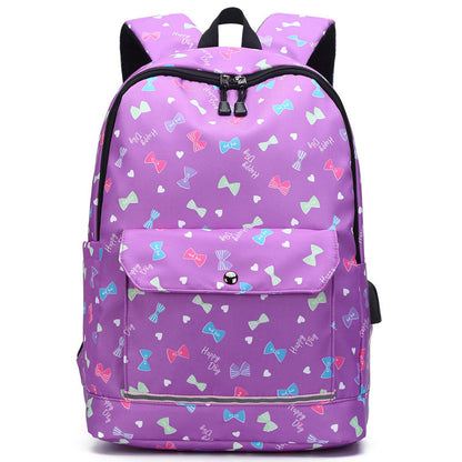 Sac à dos femme Sac à dos ordinateur Sac d'école rechargeable