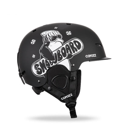 Casque de ski intégré avec lunettes de protection simples et doubles pour adultes