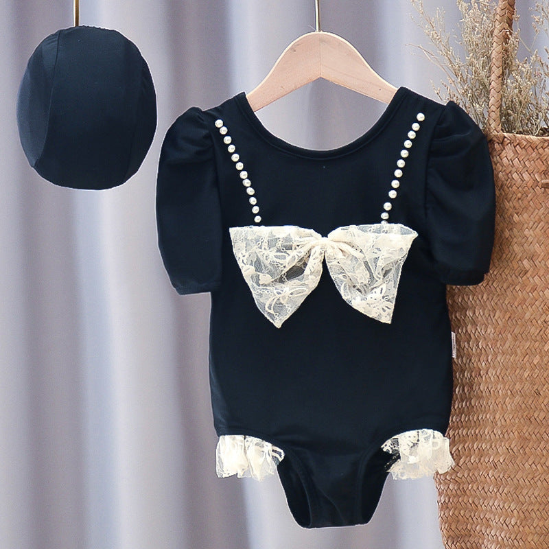 Maillot de bain enfant fille Manches longues Bébé Fille Maillot de bain une pièce Été