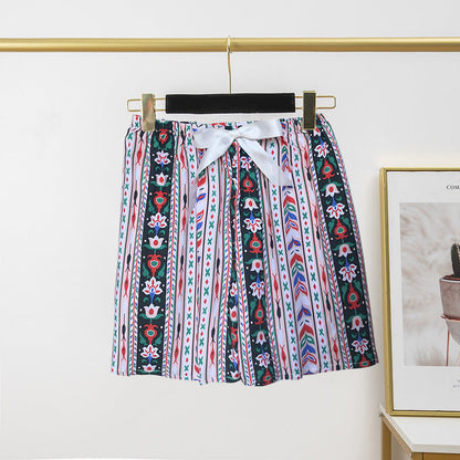 Pantalon de pyjama en soie de coton pour femme, short d'été fin et décontracté
