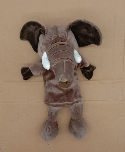 35cm Cartoon Animal Hand Puppet | Lion, Elephant, Pig Plush Toy for Interactive Play