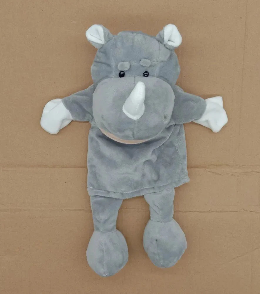 35cm Cartoon Animal Hand Puppet | Lion, Elephant, Pig Plush Toy for Interactive Play
