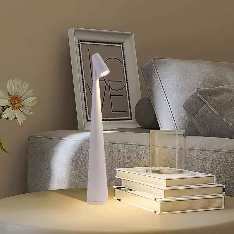 Rechargeable Touch LED Table Lamp – 3 Color Dimmable Light for Reading & Bedroom