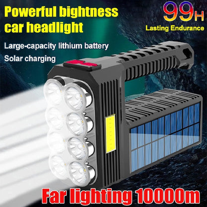 Linterna Led Recargable Solar Usb