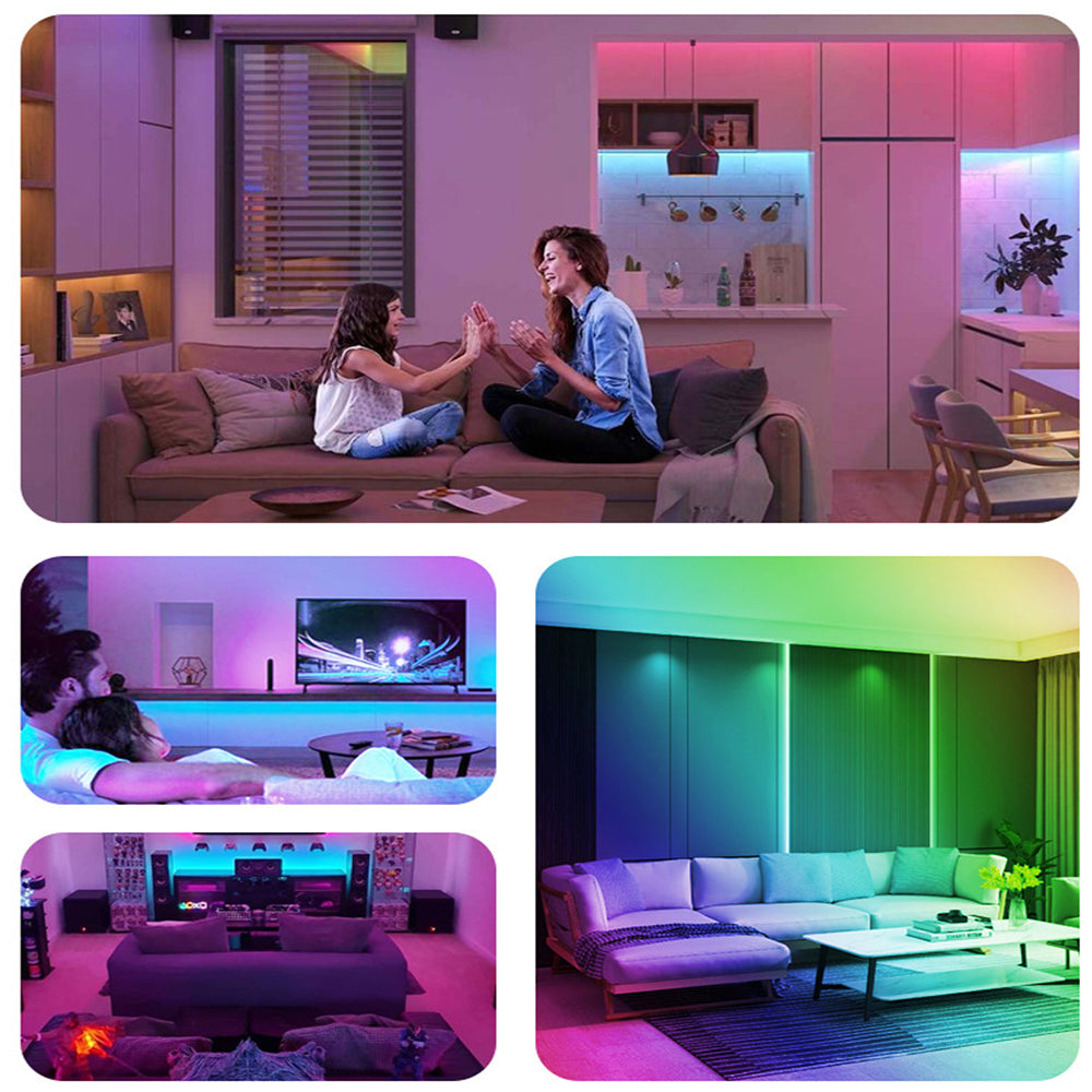 Lámpara de techo Bluetooth inteligente RGB colorida con música