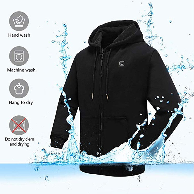 Sudadera con capucha calefactable