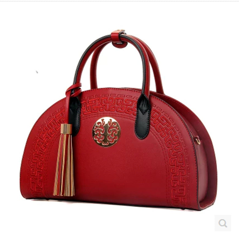Bolso de moda otoño e invierno nuevo bolso de mujer estilo nacional popular bolso de hombro para mujer bolso de mano versátil con asa suave