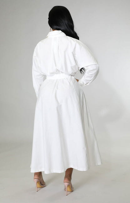Casual Long Sleeve Plus Size Women's Shirt