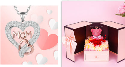 Little Bear Preserved Fresh Flower Gift Box Valentine's Day