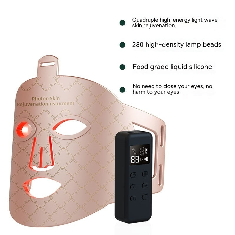 Nouvel appareil de beauté à photothérapie infrarouge Masque de beauté LED couleur pour le rajeunissement de la peau