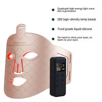 Nouvel appareil de beauté à photothérapie infrarouge Masque de beauté LED couleur pour le rajeunissement de la peau