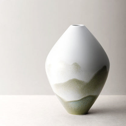 Vase en céramique fait main de style japonais, en grès, pour fleurs, décoration d'intérieur zen