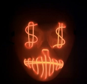 Masque de fête LED dollar américain
