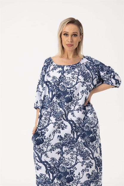 Women's Commoner Literary Retro Plus Size Dress
