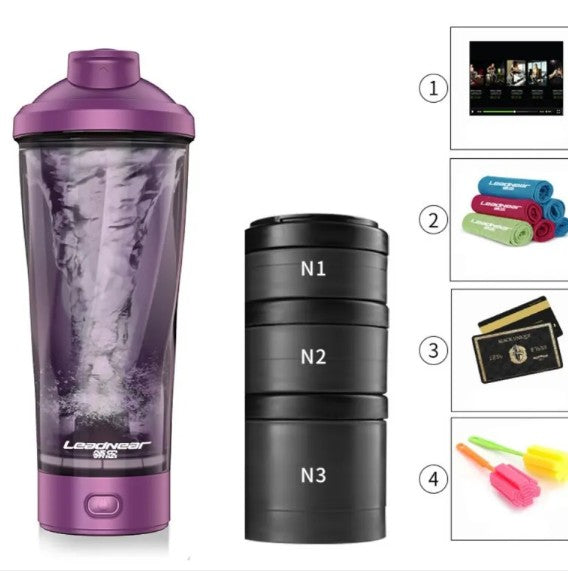 Protein Shaker Bottle – Fitness Mixing Cup (Leak-Proof  Portable