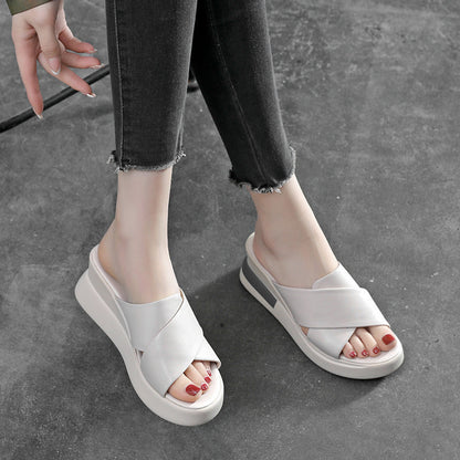 Nouvelles Chaussures d'été à Bout Ouvert pour Femmes, Talons Hauts Compensés, Mode Féminine