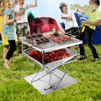 Mesa plegable para barbacoa de acero inoxidable