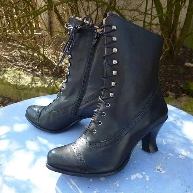 Retro Rivet Boots Women Shoes