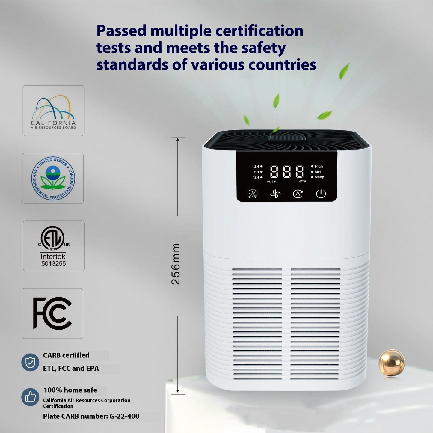 Purificador de aire de escritorio con aniones para interiores