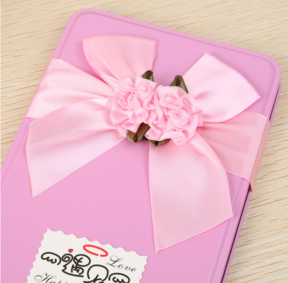 Fleur de Savon Rose, Coffret Cadeau Fleur, Cadeau Saint-Valentin pour Petite Amie, Très Grand Carré