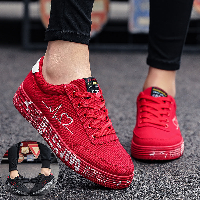 Love Print Canvas Shoes Decor