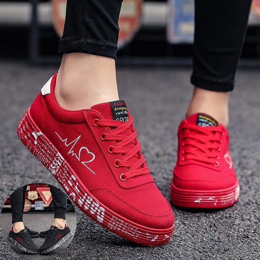 Love Print Canvas Shoes Decor